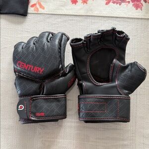 Black and Red Training Gloves